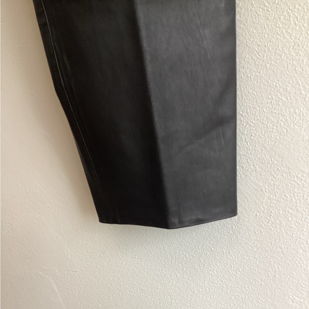 Leather Loft Vintage 1983 Black Genuine Leather Pleated Pants Womens Size 9/10 - Picture 3 of 7